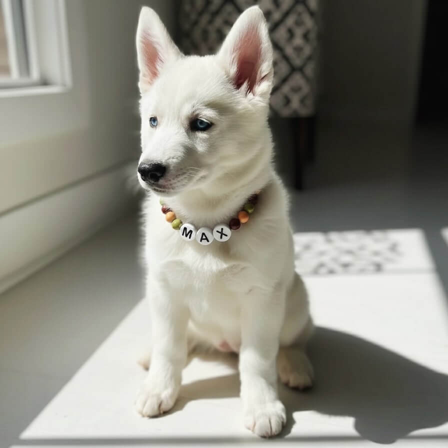 Collier unique pour chien avec son nom - Pumpkin Spice