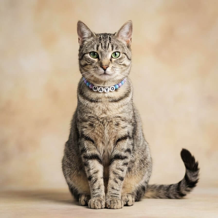 Collier unique pour chat avec son nom - Pastel Cloud