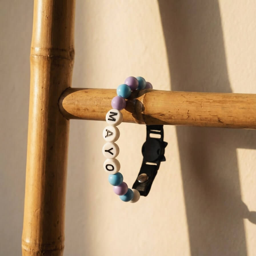 Collier unique pour chat avec son nom - Pastel Cloud