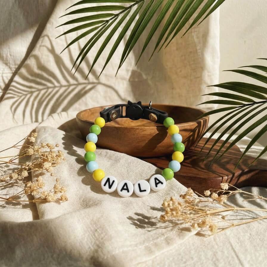 Collier unique pour chat avec son nom - Bloomy