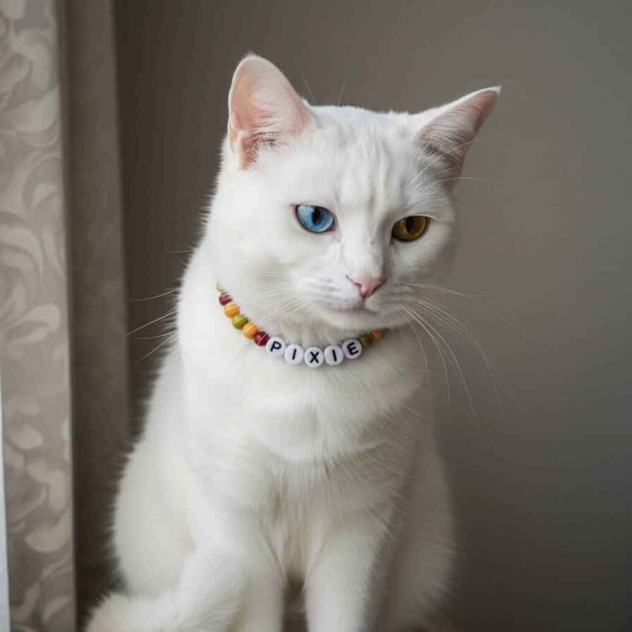 Collier unique pour chat avec son nom - Pumpkin Spice