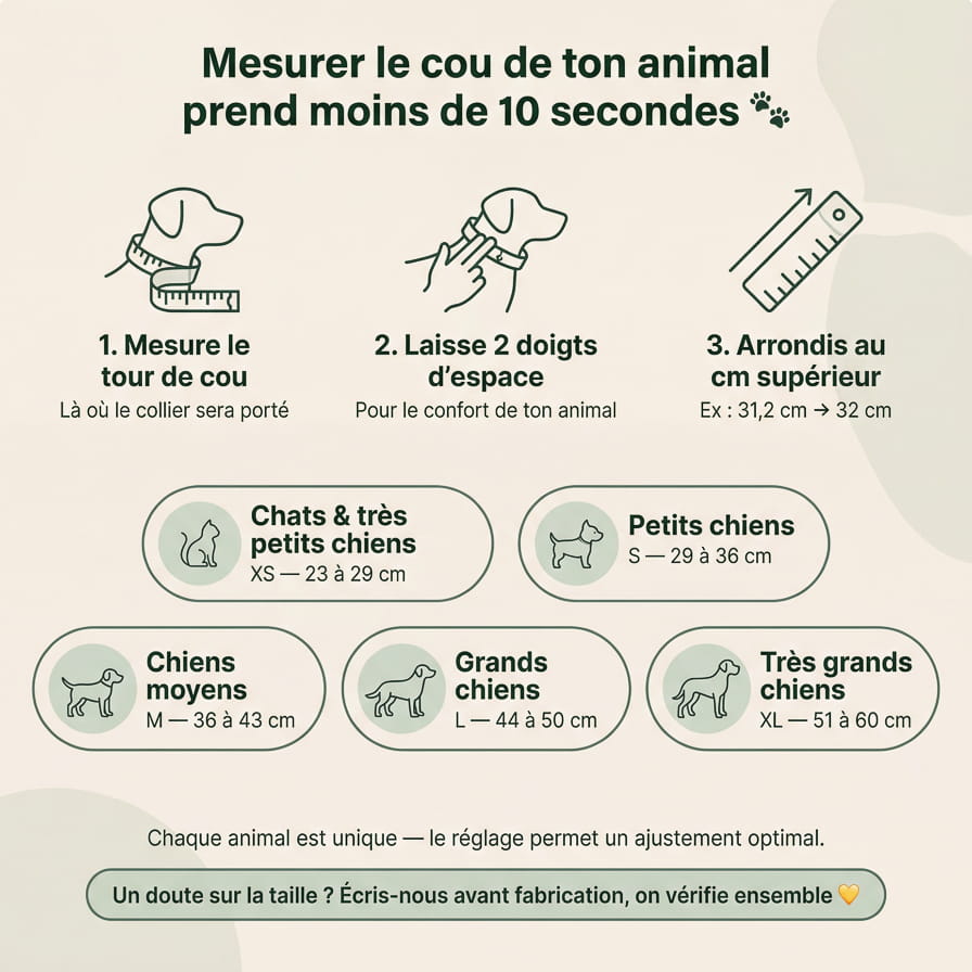 Collier unique pour chien avec son nom - Dark